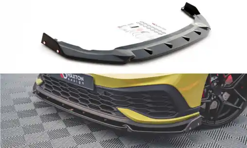 Ihned K Objednání Maxton Design spoiler pod přední nárazník s křidélky ver.1 pro Volkswagen Golf GTI Mk8, carbon-Look, Clubsport