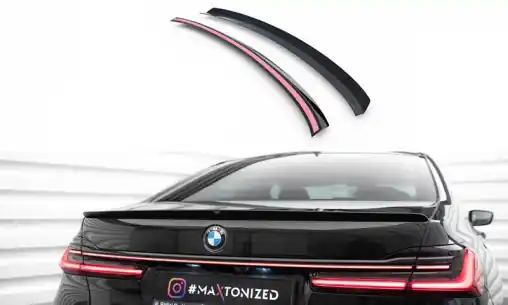 Zlevněný Maxton Design prodloužení spoileru pro BMW řada 7 G11, G11 Facelift Standard, černý lesklý plast ABS