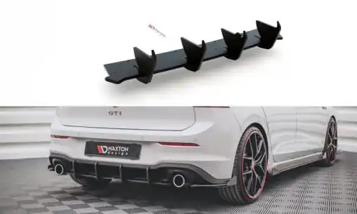 Novinka Maxton Design "Racing durability" zadní difuzor ver.1 pro Volkswagen Golf GTI Mk8, plast ABS bez povrchové úpravy