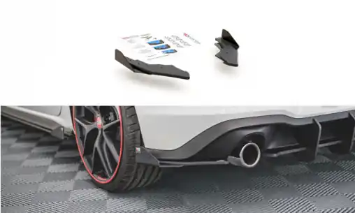 Objednat Nyní Maxton Design "Racing durability" difuzory pod zad. nárazník s křidélky pro Volkswagen Golf GTI Mk8, plast ABS bez povrchové úpravy, s červenou linkou