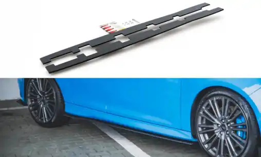 Maxton Design "Racing durability" difuzory pod boční prahy pro Ford Focus RS Mk3, plast ABS bez povrchové úpravy Víkendová Akce