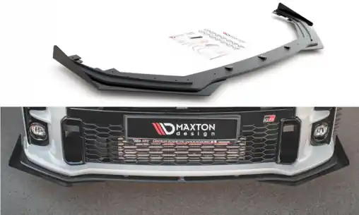 Vrácení Zdarma Maxton Design "Racing durability" spoiler pod přední nárazník s rohovými splittery pro Toyota GR Yaris Mk3, plast ABS bez povrchové úpravy