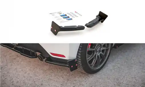 Sleva Maxton Design difuzory pod zadní nárazník s křidélky ver.2 pro Toyota GR Yaris Mk3, carbon-Look