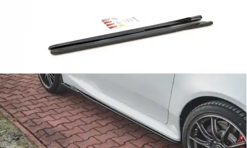 Přímo Od Výrobce Maxton Design difuzory pod boční prahy pro Toyota GR Yaris Mk3, černý lesklý plast ABS