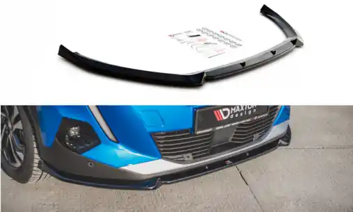 Maxton Design spoiler pod přední nárazník pro Peugeot 2008 Mk2, carbon-Look Autentický