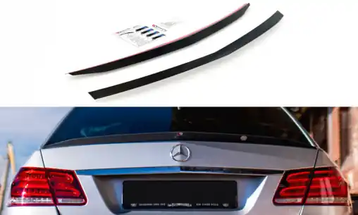 Maxton Design prodloužení spoileru pro Mercedes třída E W212 FL/Sedan/E63 AMG, carbon-Look Nakupujte Hned