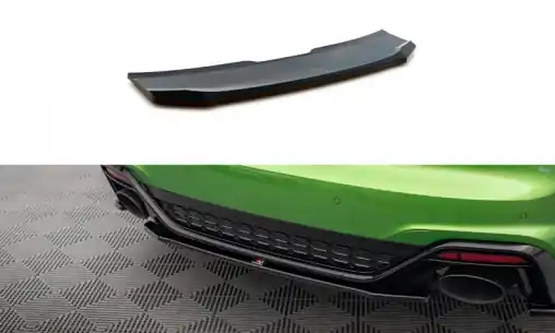 Levný Maxton Design středový spoiler zadního nárazníku pro Audi RS5 F5, černý lesklý plast ABS