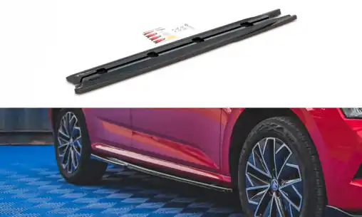 Maxton Design difuzory pod boční prahy pro Škoda Kamiq, černý lesklý plast ABS Vrácení Zdarma