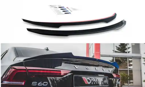 Časově Omezené Maxton Design prodloužení spoileru pro Volvo S60 Mk3, carbon-Look