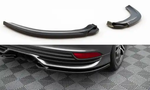 Originální Maxton Design boční difuzory pod zadní nárazník ver.2 pro Ford Focus ST Mk3 Facelift, černý lesklý plast ABS