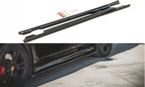 Speciální Cena Maxton Design difuzory pod boční prahy pro Porsche Panamera 970 Facelift 2013-2016, carbon-Look