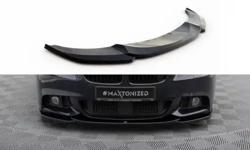 Levný Maxton Design spoiler pod přední nárazník ver.4 pro BMW řada 5 F10- F11, černý lesklý plast ABS
