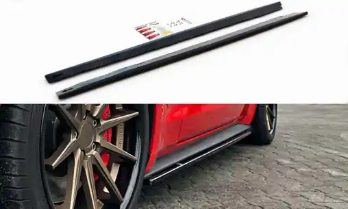 Maxton Design difuzory pod boční prahy pro Ford Mustang Mk 6 Facelift, carbon-Look Koupit Online