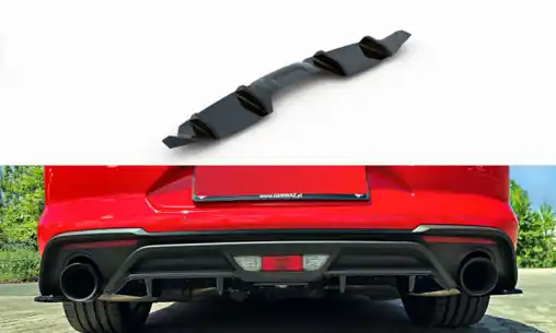 Oblíbený Maxton Design vložka zadního nárazníku pro Ford Mustang Mk 6 Facelift, carbon-Look