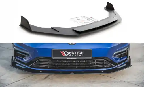 Zlevněný Maxton Design "Racing durability" spoiler pod přední nárazník ver.2 pro Volkswagen Golf R Mk7 Facelift, plast ABS bez povrchové úpravy