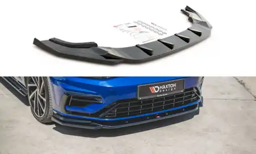 Hit Sezóny Maxton Design spoiler pod přední nárazník ver.9 pro Volkswagen Golf R Mk7 Facelift, carbon-Look