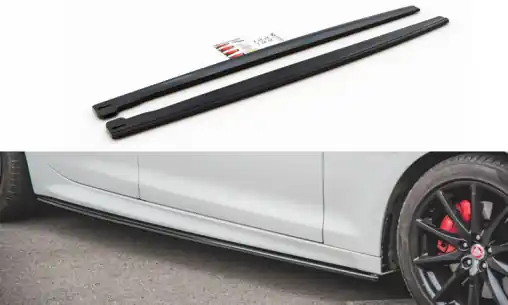 Maxton Design difuzory pod boční prahy pro Jaguar XJ X351, carbon-Look Ověřený