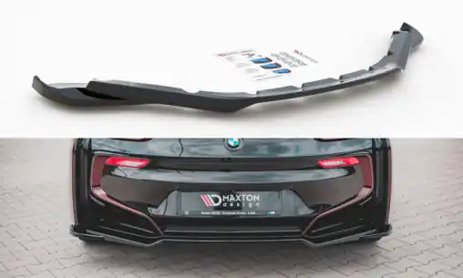 Maxton Design středový spoiler zadního nárazníku pro BMW i8, černý lesklý plast ABS Bezpečná Platba