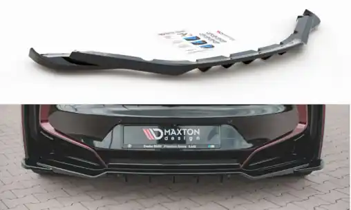 Jen Po Omezenou Doba Maxton Design středový spoiler pod zadní nárazník s žebrováním pro BMW i8, carbon-Look