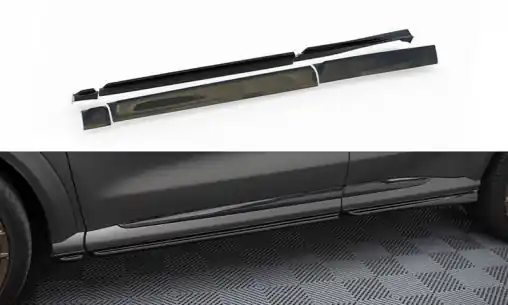 Maxton Design difuzory pod boční prahy pro Ford Puma ST-Line, černý lesklý plast ABS Bezpečná Platba