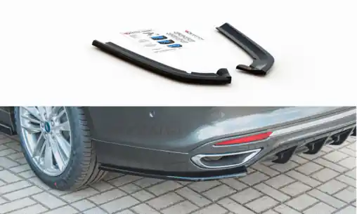 Finální Výprodej Maxton Design boční difuzory pod zadní nárazník pro Ford Mondeo Mk5 Facelift, černý lesklý plast ABS