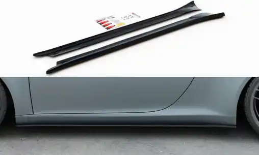 Akční Cena Maxton Design difuzory pod boční prahy pro Porsche 911 991, černý lesklý plast ABS
