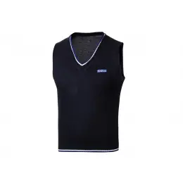 Sparco pletená bavlněná vesta, barva: černá, velikost: XXXL Originální