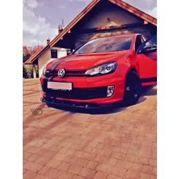 Maxton Design spoiler pod přední nárazník pro Volkswagen Golf Mk6, černý lesklý plast ABS, Edition 35 Odeslání Ihned