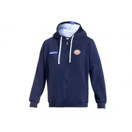 Super Cena Sparco mikina na zip s kapucí Gulf, barva: modrá, velikost: L